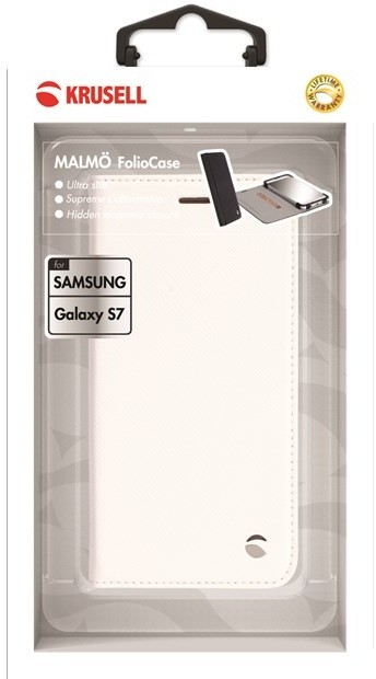 Krusell flipové pouzdro MALMÖ FolioCase pro Samsung Galaxy S7, bílá_755053376