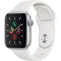 Apple Watch Series 5 GPS, 40mm Silver Aluminium Case with White Sport Band_1558118926