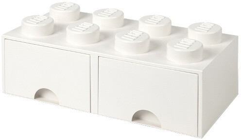 Úložný box LEGO, 2 šuplíky, velký (8), bílá_2103290162