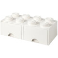 Úložný box LEGO, 2 šuplíky, velký (8), bílá_2103290162