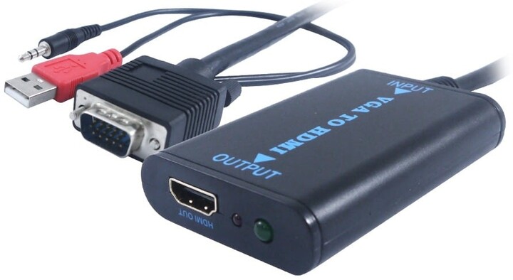 UNIBOS Redukce VGA (M) + audio -&gt; HDMI (F)_661038881