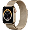 Apple Watch Series 6 Cellular, 40mm, Gold Stainless Steel, Gold Milanese Loop_409799426