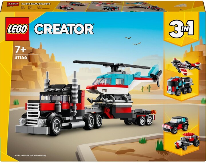 LEGO® Creator 31146 Náklaďák s plochou korbou a helikoptéra_2062985251