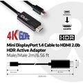 Club3D kabel mini DisplayPort 1.4 na HDMI 2.0b (M/M), 2m, aktivní_1576355857