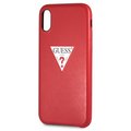 GUESS PU Leather Case Triangle pro iPhone XS Max, červená_1163598852