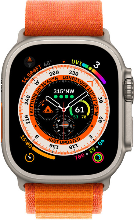 Apple Watch řemínek Alpský tah 49mm, velký, oranžová_982872362
