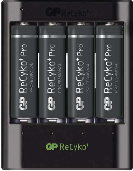 GP U421 nabíječka + 4x AA Recyko+ Professional, USB, 40min._839489387