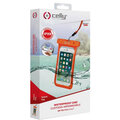 CELLY Splash Bag univerzální voděodolné pouzdro pro telefony 6,2&quot;, oranžová_1459571126