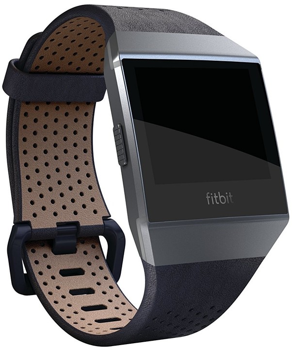 Google Fitbit Ionic perforovaný kožený řemínek Midnight Blue - velikost L_334530910