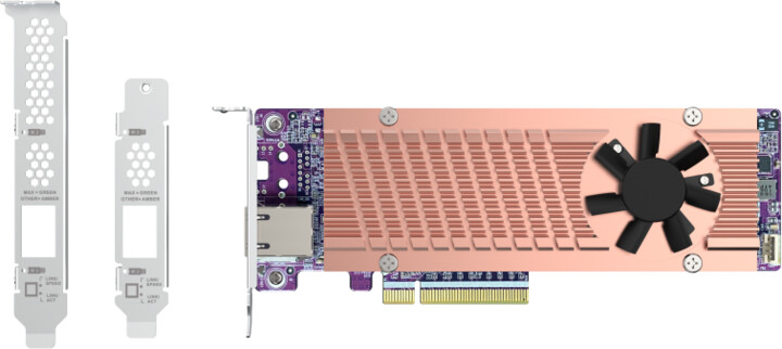 QNAP QM2-2P410G1T - rozšiřující karta pro disky SSD M.2 2280 PCIe, (Gen4 x8)_620103363