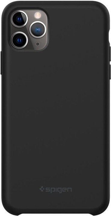 Spigen Silicone Fit iPhone 11 Pro Max, černá_1140891136