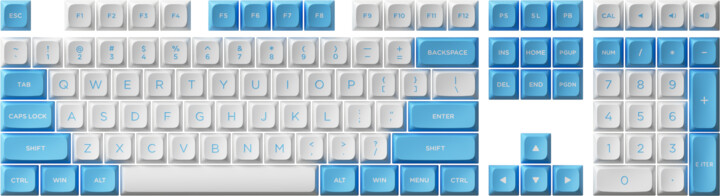 Akko UNC Blue, 227 kláves, MDA, modré/bílé_86085129