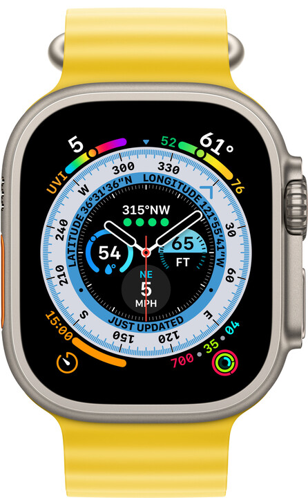 Apple Watch Ultra, 49mm, Cellular, Titanium, Yellow Ocean Band_425714766