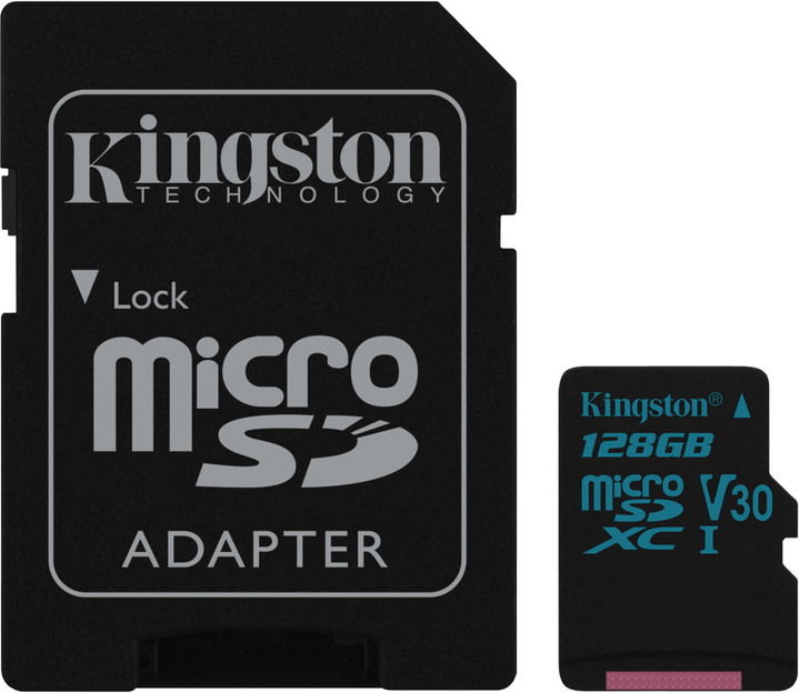 Kingston Micro SDXC Canvas Go! 128GB 90MB/s UHS-I U3 + SD adaptér_1631584517