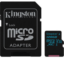 Kingston Micro SDXC Canvas Go! 128GB 90MB/s UHS-I U3 + SD adaptér_1631584517