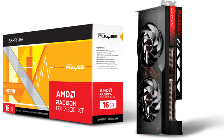 Sapphire PULSE AMD Radeon™ RX 7800 XT GAMING 16GB, 16GB GDDR6_306678319