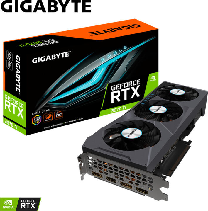 GIGABYTE GeForce RTX 3070 Ti EAGLE OC 8G, LHR, 8GB GDDR6