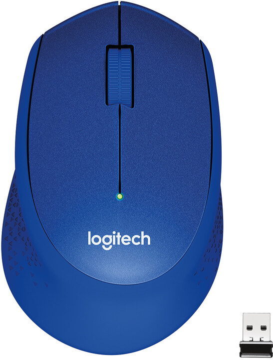Logitech M330 Silent Plus, modrá_737240089