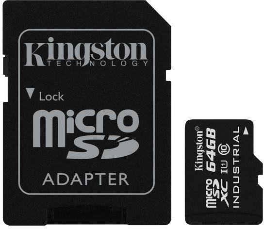Kingston Industrial Micro SDXC 64GB Class 10 UHS-I + SD adaptér_1937633884