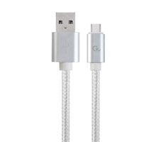 Gembird CABLEXPERT kabel USB 2.0 na Type-C kabel (AM/CM), 1,8m, opletený, stříbrná_193626891