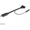 Akasa kabel HDMI - VGA s audio kabelem, M/F, 3.5 mm audio jack, 20cm, černá_1036240456