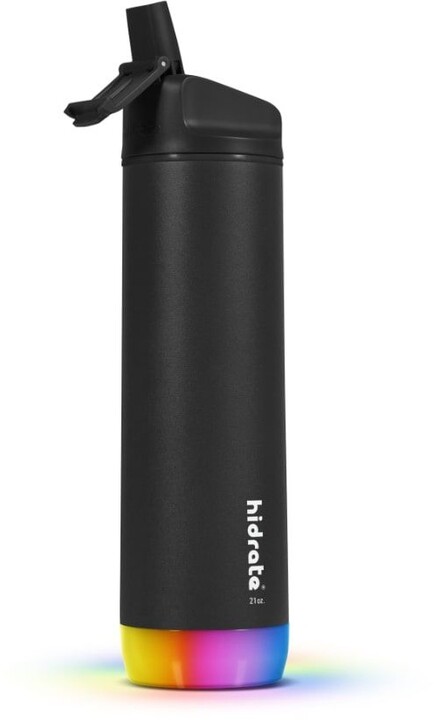 HidrateSpark Steel - Smart Bottle with Straw, 620 ml, Black_1915437594