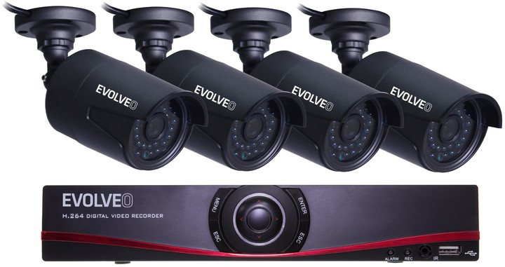 EVOLVEO Detective D04 FHD, 4-kanálový NVR + 4x kamera FHD, IP65_1076697801