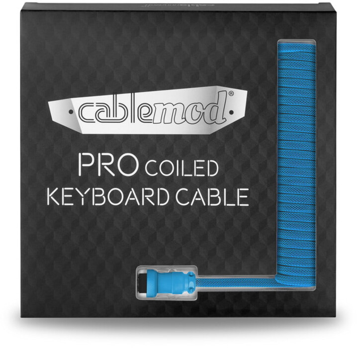 CableMod Pro Coiled Cable, USB-C/USB-A, 1,5m, Spectrum Blue_871434600
