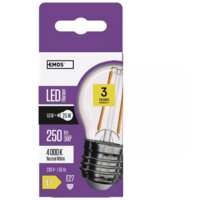 Emos LED žárovka Filament Mini Globe 1,8W (25W), 250lm, E27, neutrální bílá 1525283407