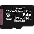 Kingston Micro SDXC Canvas Select Plus 100R 64GB 100MB/s UHS-I + adaptér