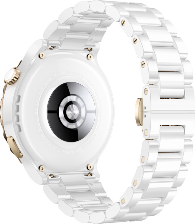 Huawei Watch GT 3 Pro 43 mm, Gold Bezel White Ceramic Case, White Ceramic Strap_2071785884