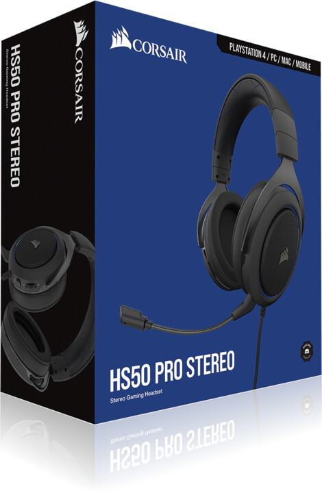 Corsair HS50 Pro Stereo, modrá_832435540