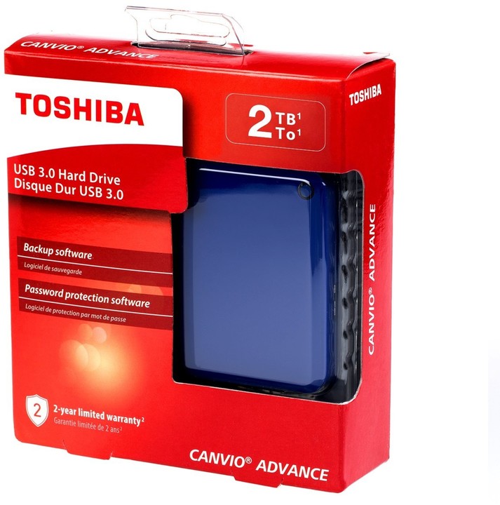 Toshiba Canvio Advance - 2TB, modrá