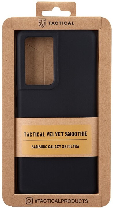 Tactical silikonový kryt Velvet Smoothie pro Samsung Galaxy S21 Ultra, černá_2086367580