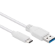 PremiumCord kabel USB-C - USB 3.0 A (USB 3.1 generation 2, 3A, 10Gbit/s), 3m, bílá