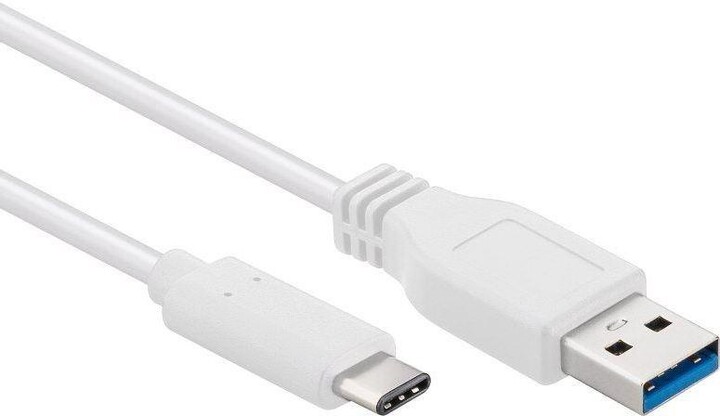 PremiumCord kabel USB-C - USB 3.0 A (USB 3.1 generation 2, 3A, 10Gbit/s), 3m, bílá_1052316213