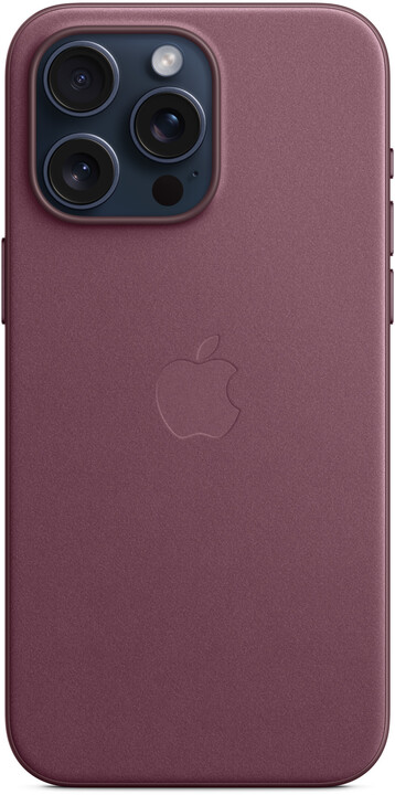 Apple kryt z tkaniny FineWoven s MagSafe na iPhone 15 Pro Max, morušově rudá_1030045080