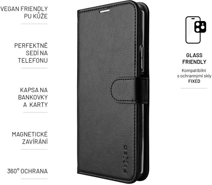 FIXED pouzdro typu kniha Opus pro Motorola Moto G73 5G, černá_1170495279