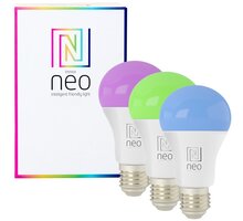 IMMAX NEO LITE 3x Smart žárovka LED E27 9W RGB+CCT barevná a bílá, stmívatelná, WiFi 07712C