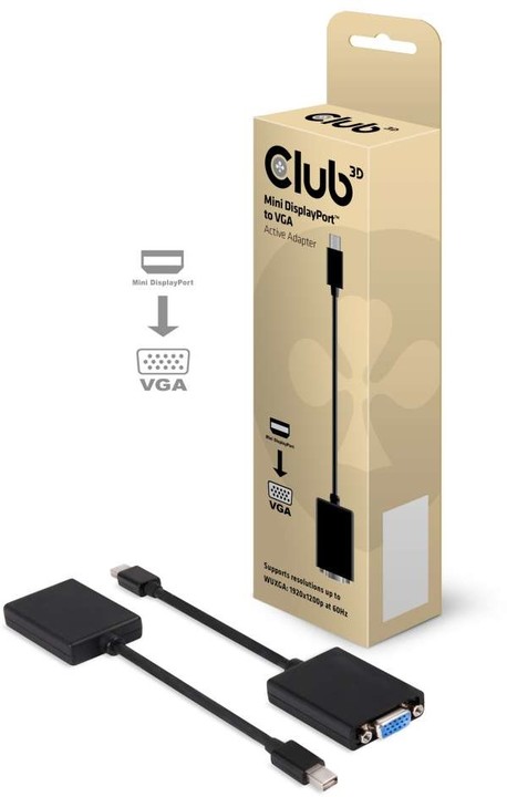 Club3D Mini DisplayPort 1.1a na VGA, aktivní adaptér_627261786