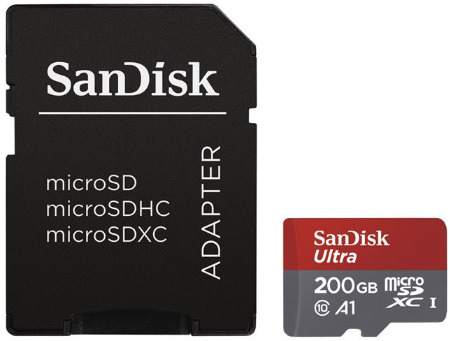 SanDisk Micro SDXC Ultra Android 200GB 100MB/s A1 UHS-I + SD adaptér_955001721