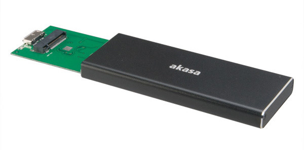 Akasa externí box pro M.2 SSD SATA II/III (AK-ENU3M2-BK), hliníkový, černý_347939310