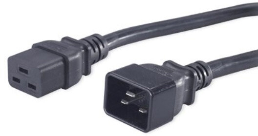 PremiumCord Kabel síťový prodlužovací 230V 16A 1,5m, konektory IEC 320 C19 - IEC 320 C20_2033787118