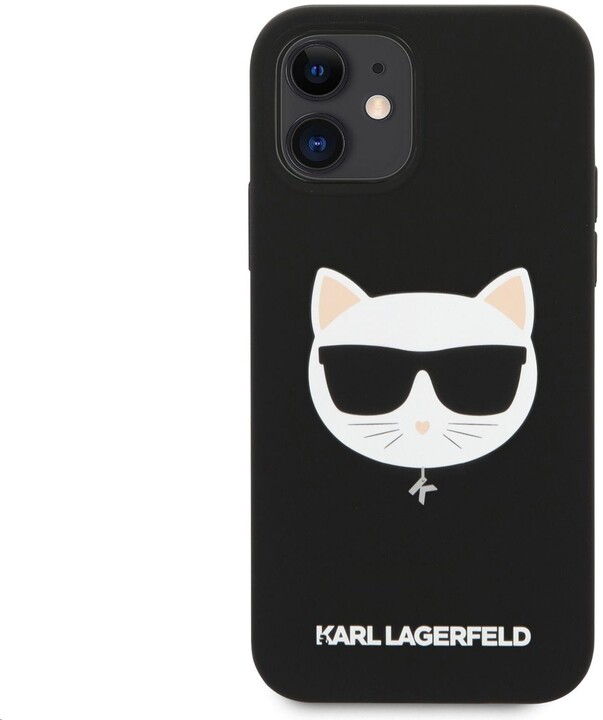KARL LAGERFELD ochranný kryt Choupette Head pro iPhone 12 mini, černá_918892550