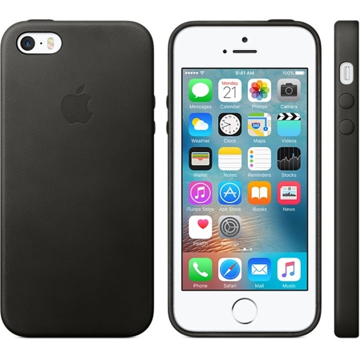Apple iPhone SE Leather Case, Black_1774521022