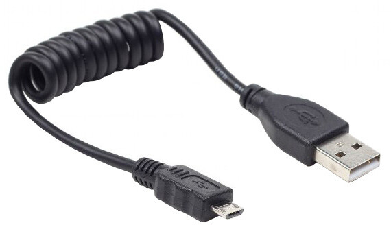 Gembird CABLEXPERT kabel USB A Male/Micro B Male 2.0, 60cm, kroucený, černá_1387474180