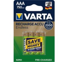 VARTA nabíjecí baterie AAA 750 mAh, 2100 cyklů, 4ks - 56673101404