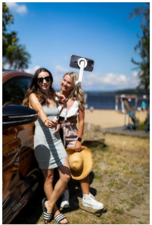 FIXED selfie stick s tripodem MagSnap s podporou MagSafe a bezdrátovou spouští, bílá_429310267