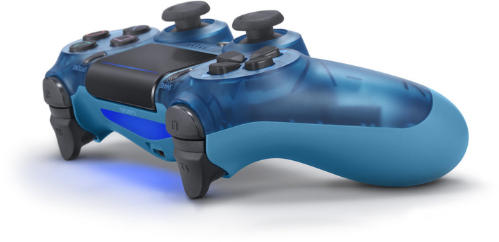 Sony PS4 DualShock 4 v2, průhledný modrý_1102767538