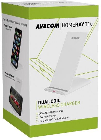 Avacom HomeRAY T10 Charger Stand Qi 10W, bílá_491732288
